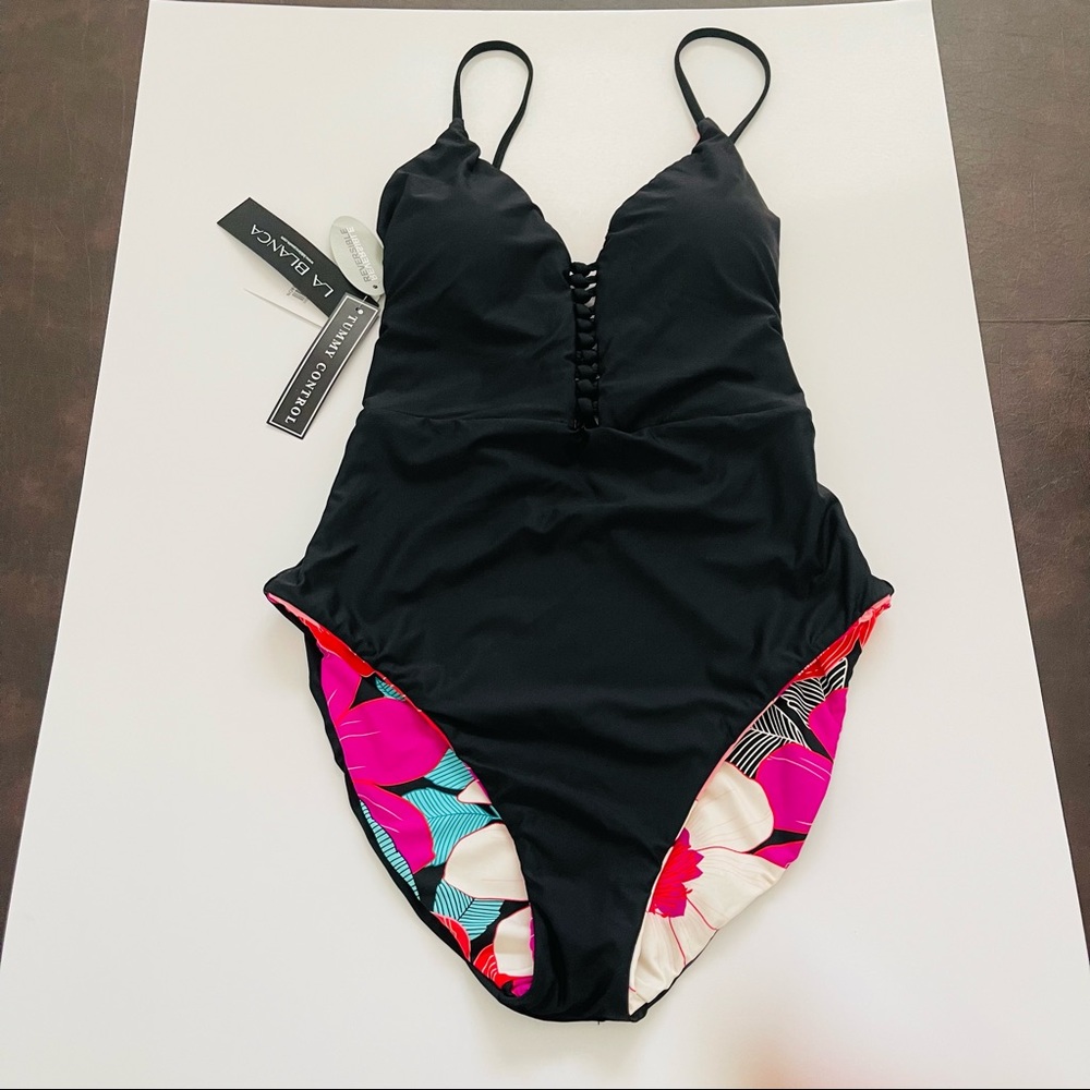 La Blanca Reversible/Tummy Control One-Piece Swimsuit - Picture 6 of 9